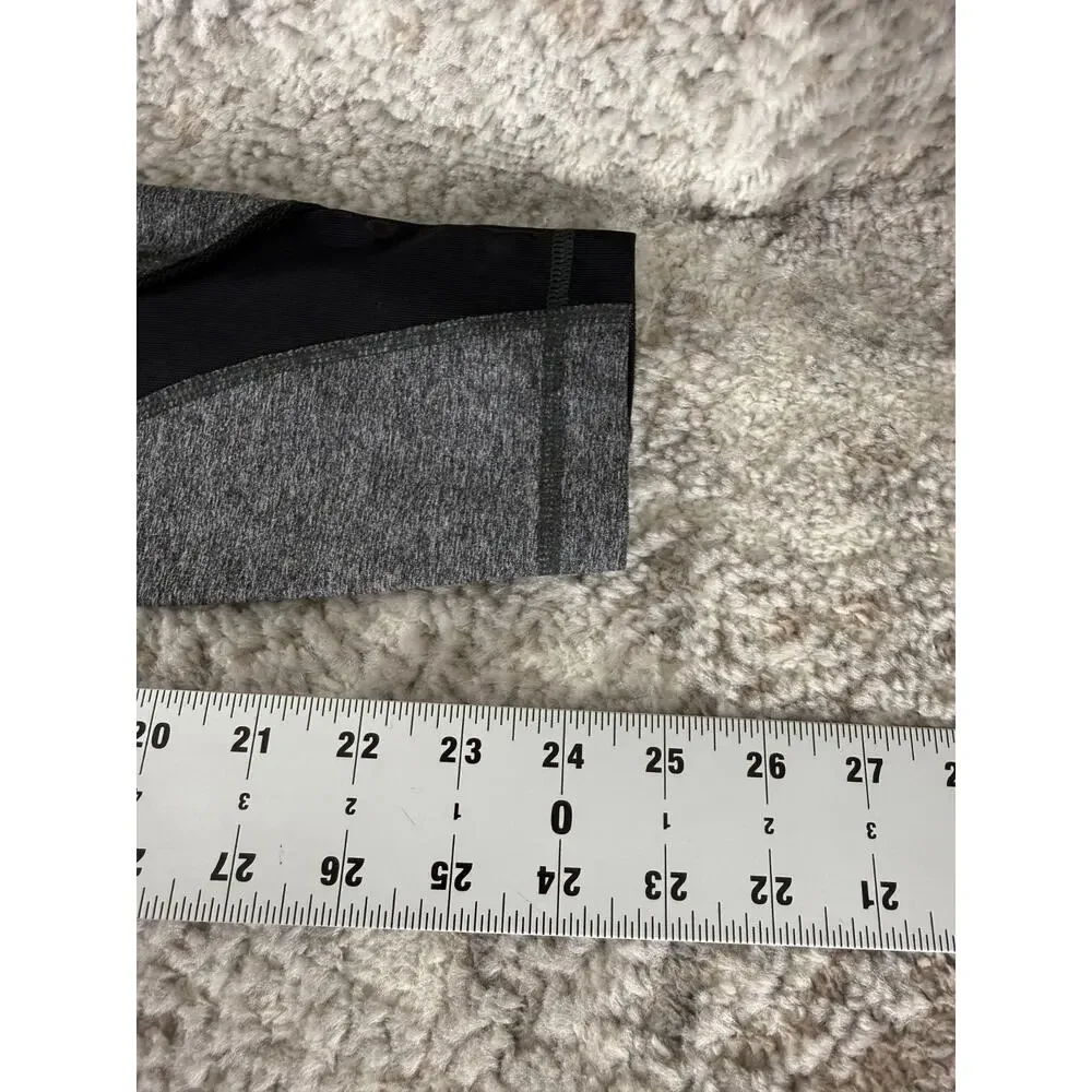 Lululemon Size 4 Athleisure Casual Leggings Heather Gray‎ Pull On Stretch Zipper